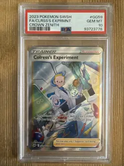 Colress's Experiment GG59/GG70 Crown Zenith Galarian Gallery Pokemon Card PSA 10 - Image 1