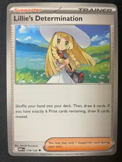 Lillie's Determination Trainer 119/132 Mega Evolution Pokemon Card - Image 1