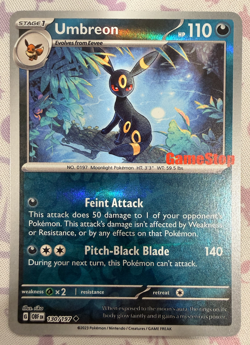 Pokemon TCG Umbreon 130/197 GameStop Promo 2023 Reverse Holo Card - Image 1