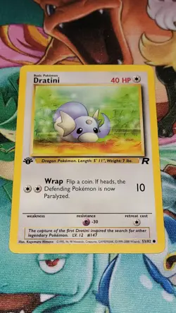 DRATINI 53/82 1st Edition Team Rocket WOTC Vintage Pokemon Card LP - Image 1