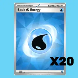 20x Water Energy Pokemon Cards - 2024 Scarlet & Violet - Pack Fresh - Image 1