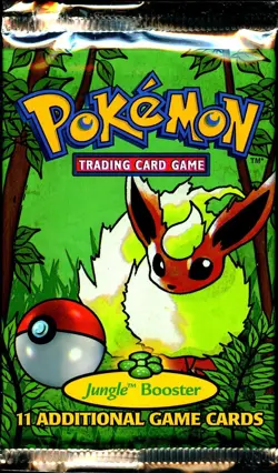 JUNGLE (Flareon Art) SEALED Booster Pack WOTC Pokemon Cards - Image 2