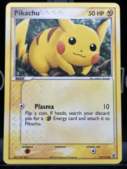 Pikachu 74/112 EX FireRed & LeafGreen Nintendo Pokemon Card Regular NM - Image 3