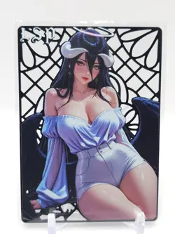 Goddess Story - Black Metal Waifu Trading Card - Albedo - NUMBERED 062/200 - Image 1