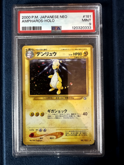 Ampharos Neo Genesis Japanese 181 PSA 9.0 Pokemon Card Holo Rare - Image 1
