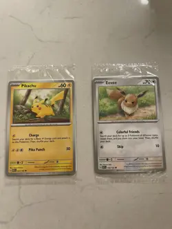 Pokemon Together Pikachu & Eevee Stamped PC Sealed Card Promos 025/165 133/165 - Image 1