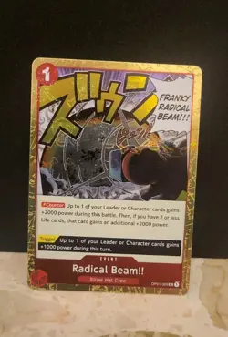 OP01-029 Radical Beam!! Uncommon English One Piece TCG Card - Image 1