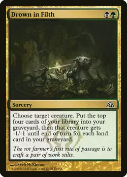 1x Drown in Filth - NM English MTG - Dragon's Maze - Image 1