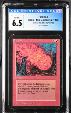 Magic: The Gathering MTG Fireball [Alpha Edition] Graded CGC 6.5 Ex/NM+ - Image 1