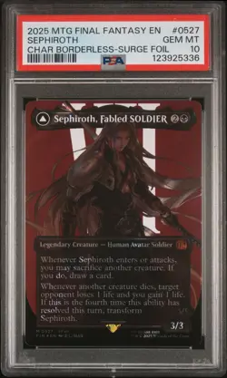 2025 #0527 SEPHIROTH, FABLED SOLDIER/SEPHIROTH, ONE-WINGED ANGEL PSA 10 - Image 1