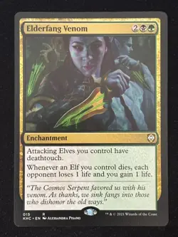1x MTG Elderfang Venom - Commander: Kaldheim (KHC) #15 - Magic the Gathering - Image 1
