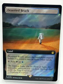 Deserted Beach (Extended Art) (Surge Foil) Magic MTG Doctor Who (1079) NM - Image 1