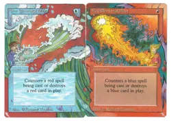 Red & Blue Elemental Blasts Altered Full Art MTG Magic EDH Commander Set Fun - Image 1