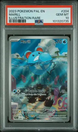 2023 POKEMON PAL EN-PALDEA EVOLVED ILLUSTRATION RARE #204 MARILL PSA 10 - Image 1