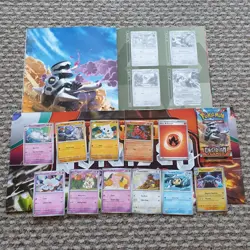 Pokemon Scarlet & Violet Obsidian Flames TCG Album Poster &Pack *Damaged* - Image 3