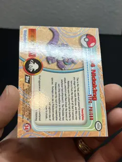 Topps Pokemon Nidoking #34 silver foil embossed flames 3rd print LP - Image 4