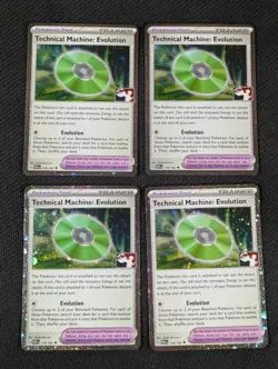 4x Pokemon Technical Machine Evolution Prize Pack Series Holofoil PAR 178/182 - Image 1