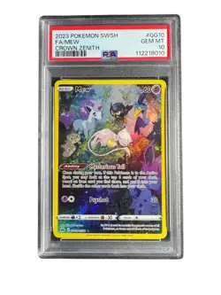 Mew GG10/GG70 PSA 10 Crown Zenith Galarian Gallery Full Art Pokemon TCG - Image 1