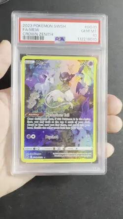 Mew GG10/GG70 PSA 10 Crown Zenith Galarian Gallery Full Art Pokemon TCG - Image 2