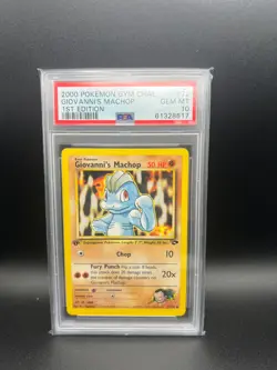 Pokemon TCG - Giovannis Machop- 1st Edition - 72 - Gym Challenge - PSA 10 - Image 1