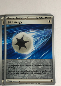 Pokemon TCG Paldea Evolved 2x Playset Reverse Holographic Jet Energy 190/193 - Image 1