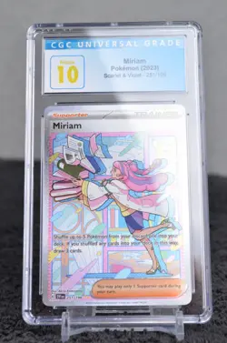 CGC PRISTINE 10 Scarlet & Violet Base Set Miriam 251/198 SIR Pokemon - Image 1