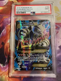 Pokemon XY Breakthrough Mega Mewtwo EX #159/162 2015 PSA 9 - Image 1