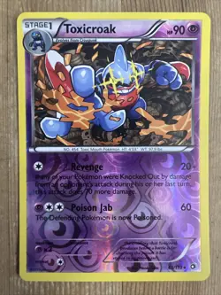 Pokemon TCG Toxicroak Legendary Treasures 63/113 Reverse Holo Rare VLP - Image 1