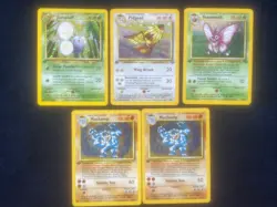 Pokemon TCG WOTC Vintage Holo 1st Ed Lot(5)-MP-HP;Pidgeot,Venomoth,Machampx2 - Image 1