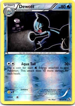 Pokemon TCG Dewott 38/113 Legendary Treasures Reverse Holo Rare Near Mint - Image 1