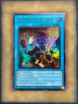 Yugioh Fighting Flame Sword MZMI-EN008 Ultra Rare 1st Ed NM - Image 1