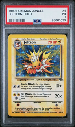 PSA 1 Jolteon Holo 4/64 Jungle 1999 Pokemon Card WoTC Poor PR - Image 1