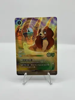 Disney Lorcana TCG Lady Decisive Dog Enchanted Card 205/204 Reign of Jafar - Image 1