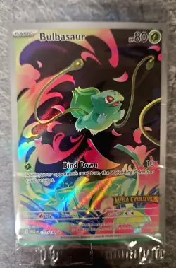 Bulbasaur Holo Promo 133/132 Mega Evolution Stamped Pokemon Card M/ NM Sealed - Image 1