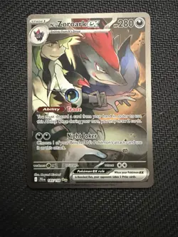 Pokemon TCG N's Zoroark EX Holo Card 185/159 Sv09: Journey Together NM - Image 1