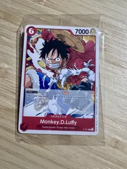 One Piece TCG Monkey D Luffy Super Pre Release Promo Card P-001 English Sealed - Image 1