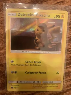 Detective Pikachu SM190 NM Black Star Promo Holo Foil Near Mint TCG Pokemon Card - Image 1