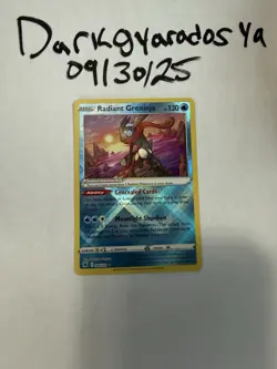 Pokemon TCG Radiant Greninja Holo Card Astral Radiance 046/189 - Image 1