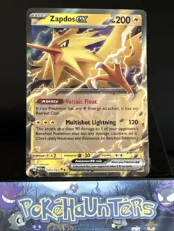 Pokemon Card Zapdos ex 145/165 Scarlet & Violet 151 MEW EN Double Rare NM - Image 1