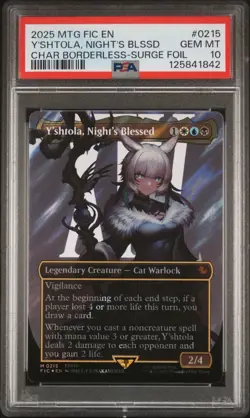 PSA 10 Magic the Gathering Yshtola Nights Blessed Surge Foil 215 Final Fantasy - Image 1