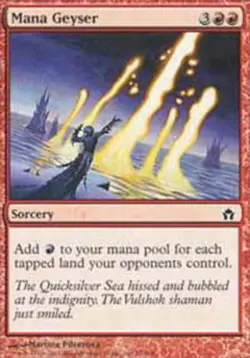 Slightly Played, English - 1 x MTG Mana Geyser - Foil Fifth Dawn - Image 1