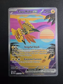 Pokemon TCG Tapu Koko Ex 247/182 Paradox Rift Holo Full Art English Ultra Rare - Image 1