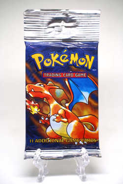 Pokemon Base Set Booster Pack Unlimited Charizard Art WOTC TCG Vintage Sealed - Image 1