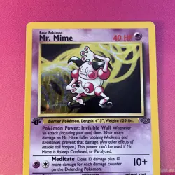 Pokemon Card Mr Mime Jungle 1st Edition Holo Rare 6/64 Excellent Condition - Image 2