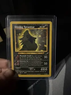 Pokemon TCG Shining Tyranitar Neo Destiny Holo Card 113/105 - Image 3