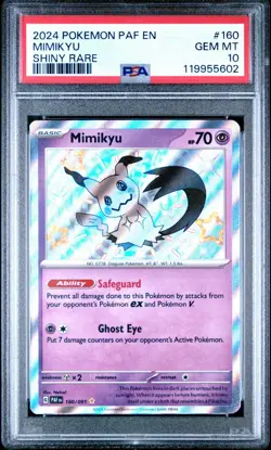 Mimikyu #160 Pokemon Paldean Fates Shiny PSA 10 GEM MINT - Image 1