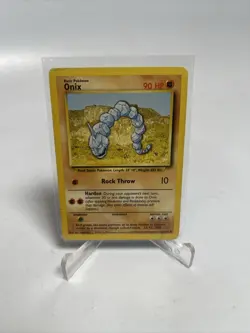 Onix 56/102 Base Set Common Pokemon Card Unlimited HP-LP - Image 1