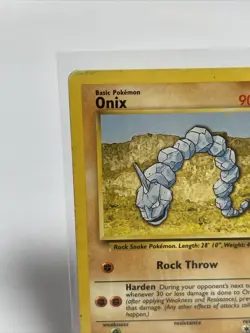 Onix 56/102 Base Set Common Pokemon Card Unlimited HP-LP - Image 3