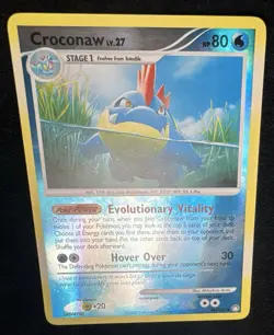 Croconaw 44/123 Mysterious Treasures Reverse Holo Pokemon Card - LP - Image 3