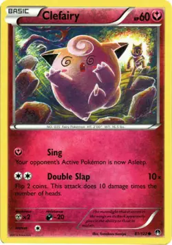 POKEMON CARD CLEFAIRY 81/122 NO 035 FAIRY POKEMON TCG CCG - Image 1